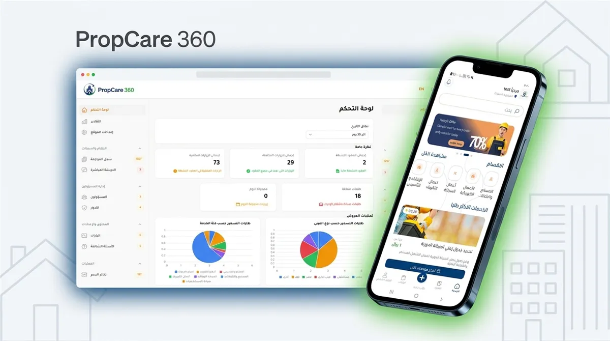 PropCare 360: منصة رقمية لإدارة الأملاك والصيانة